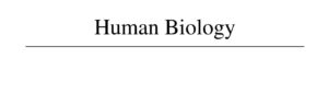 Book Cover: Human Biology