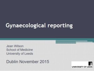Book Cover: Gynaecological Reporting