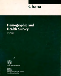 Book Cover: Ghana Demographic Health Survey GDHS 1998