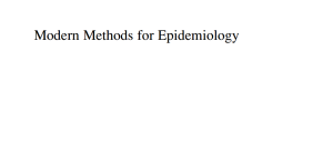 Book Cover: Modern Methods for Epidemiology